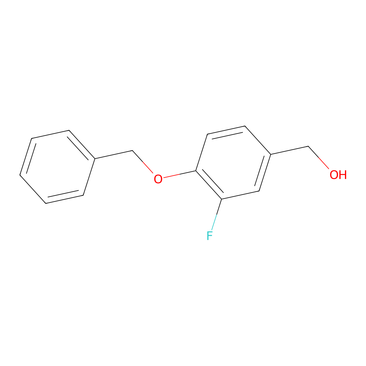 (4-(Benzyloxy)-3-fluorophenyl)methanol molecular structure, CAS 536974-94-4