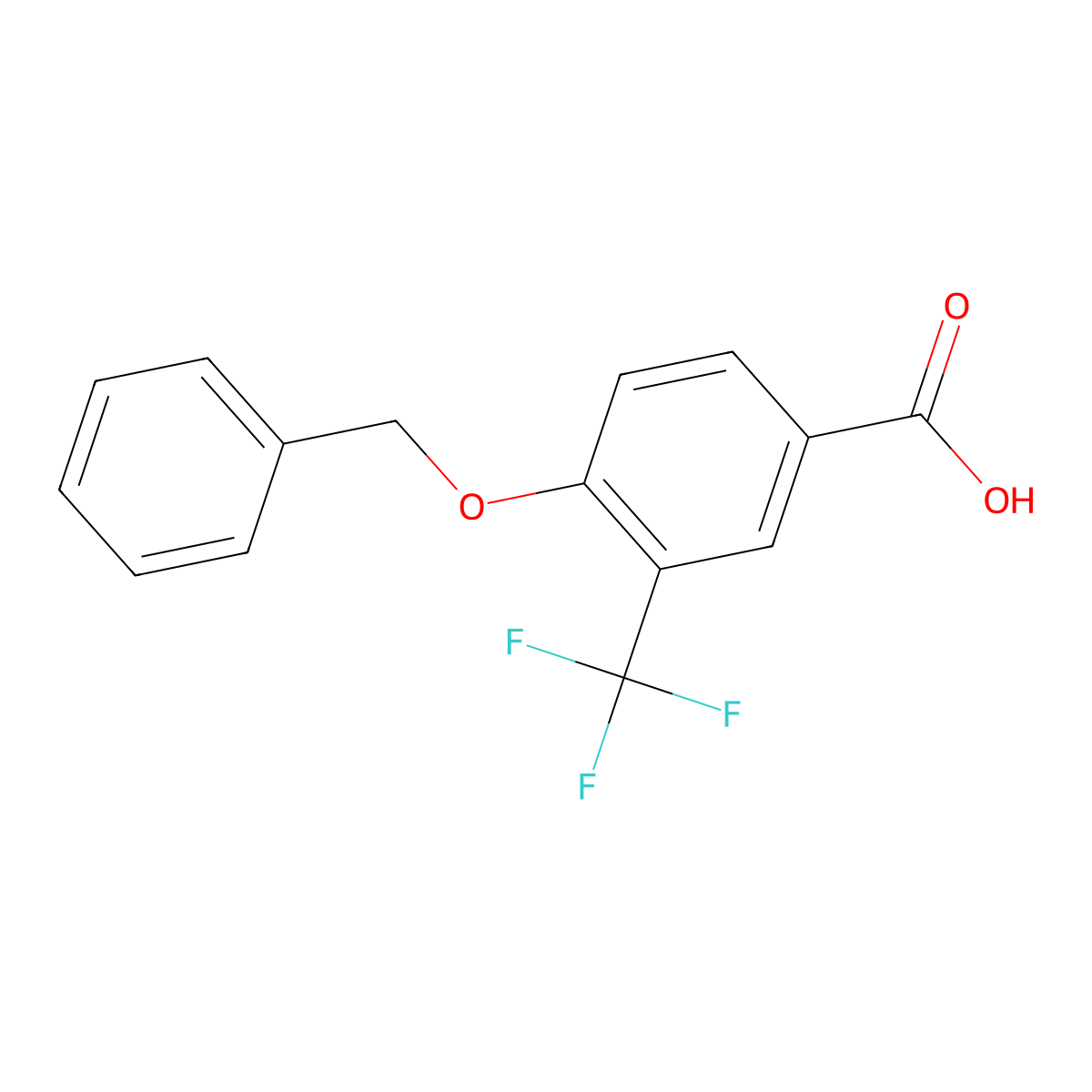 4-(Benzyloxy)-3-(trifluoromethyl)benzoic acid molecular structure, CAS 536975-35-6