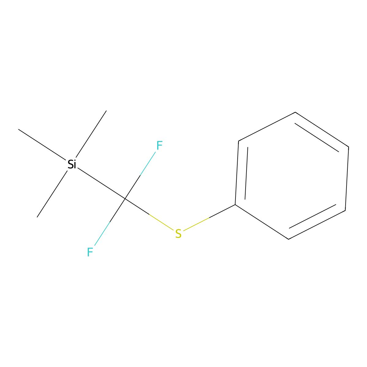 (Difluoro(phenylthio)methyl)trimethylsilane molecular structure, CAS 536975-49-2