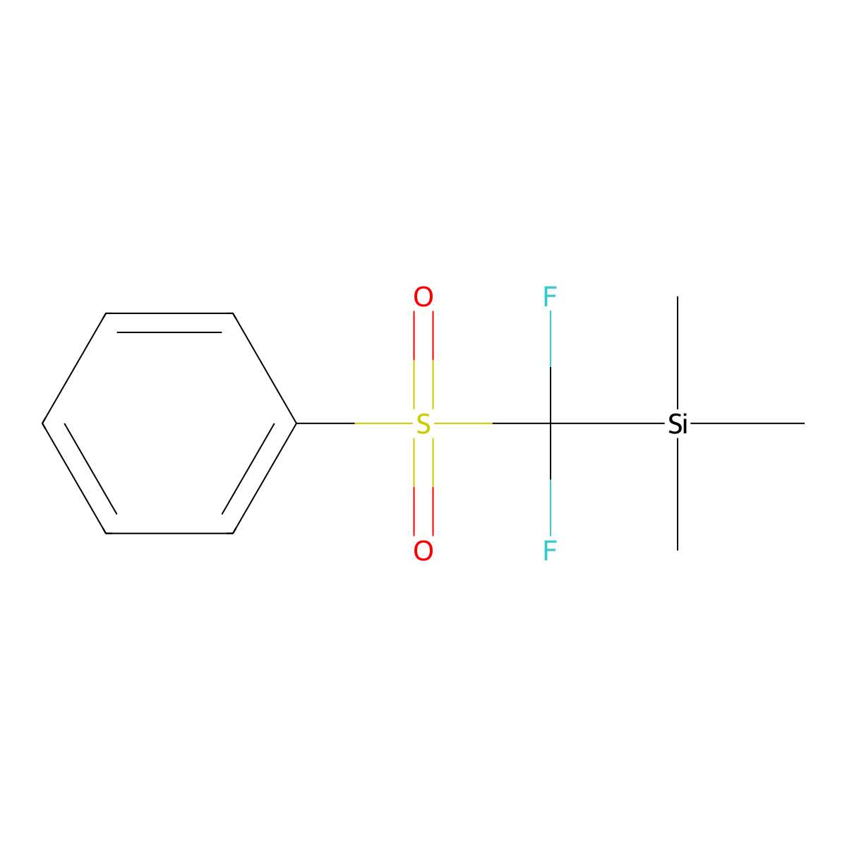 [Difluoro(phenylsulfonyl)methyl]trimethyl-silane molecular structure, CAS 536975-50-5