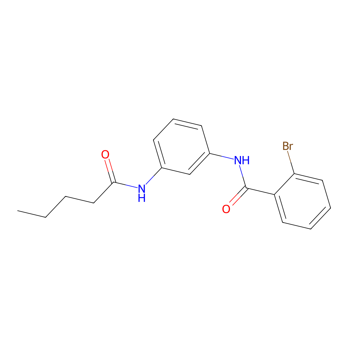 2-bromo-N-[3-(pentanoylamino)phenyl]benzamide molecular structure, CAS 536978-01-5