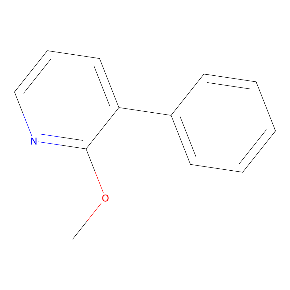 2-Methoxy-3-phenylpyridine molecular structure, CAS 53698-45-6