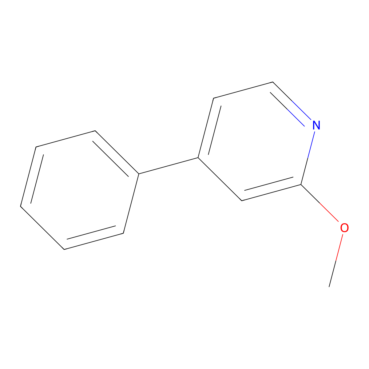 2-Methoxy-4-phenylpyridine molecular structure, CAS 53698-46-7