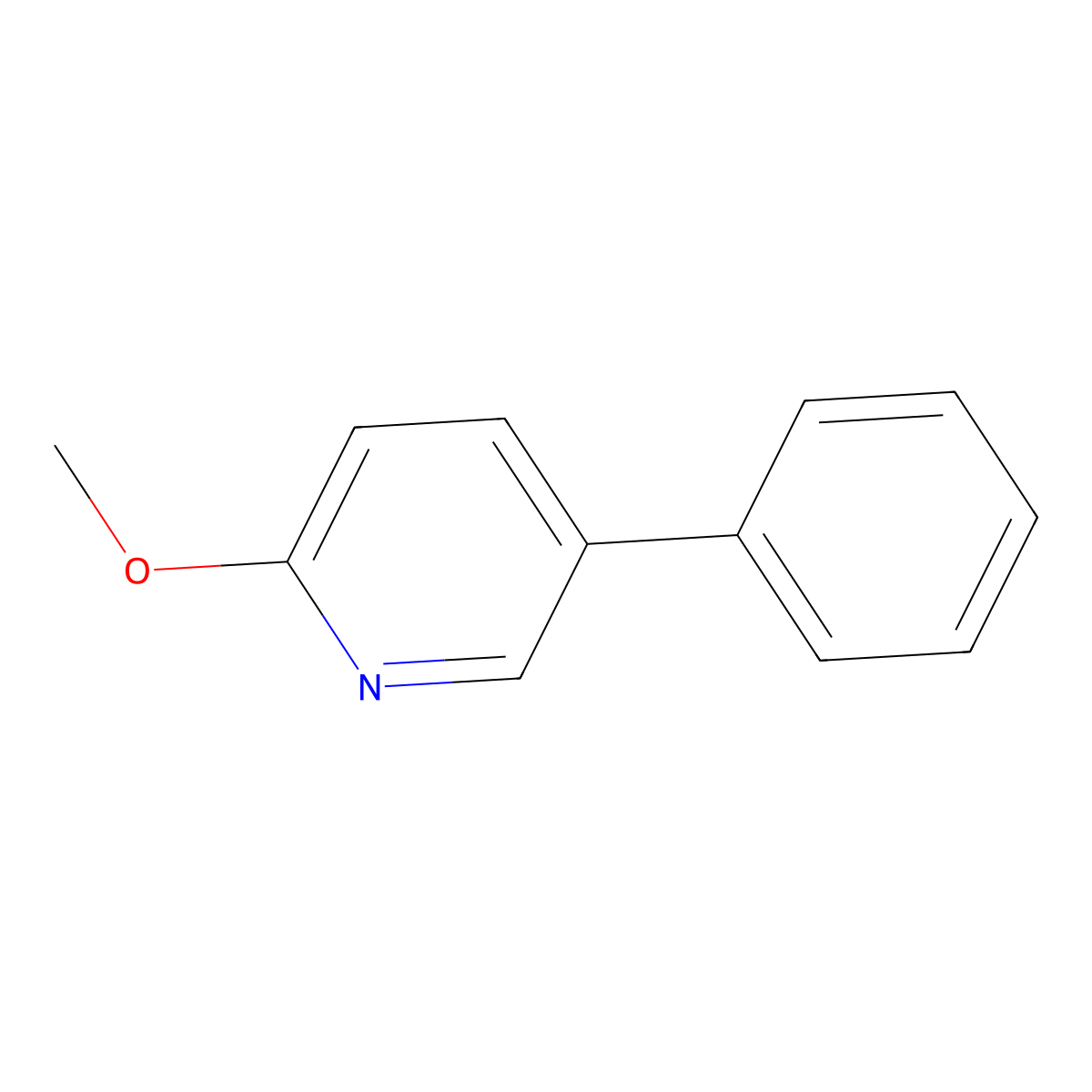 2-Methoxy-5-phenylpyridine molecular structure, CAS 53698-47-8