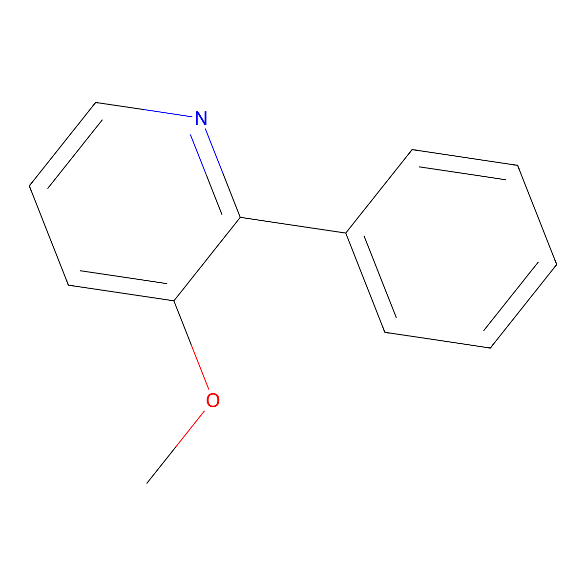 3-Methoxy-2-phenylpyridine molecular structure, CAS 53698-49-0