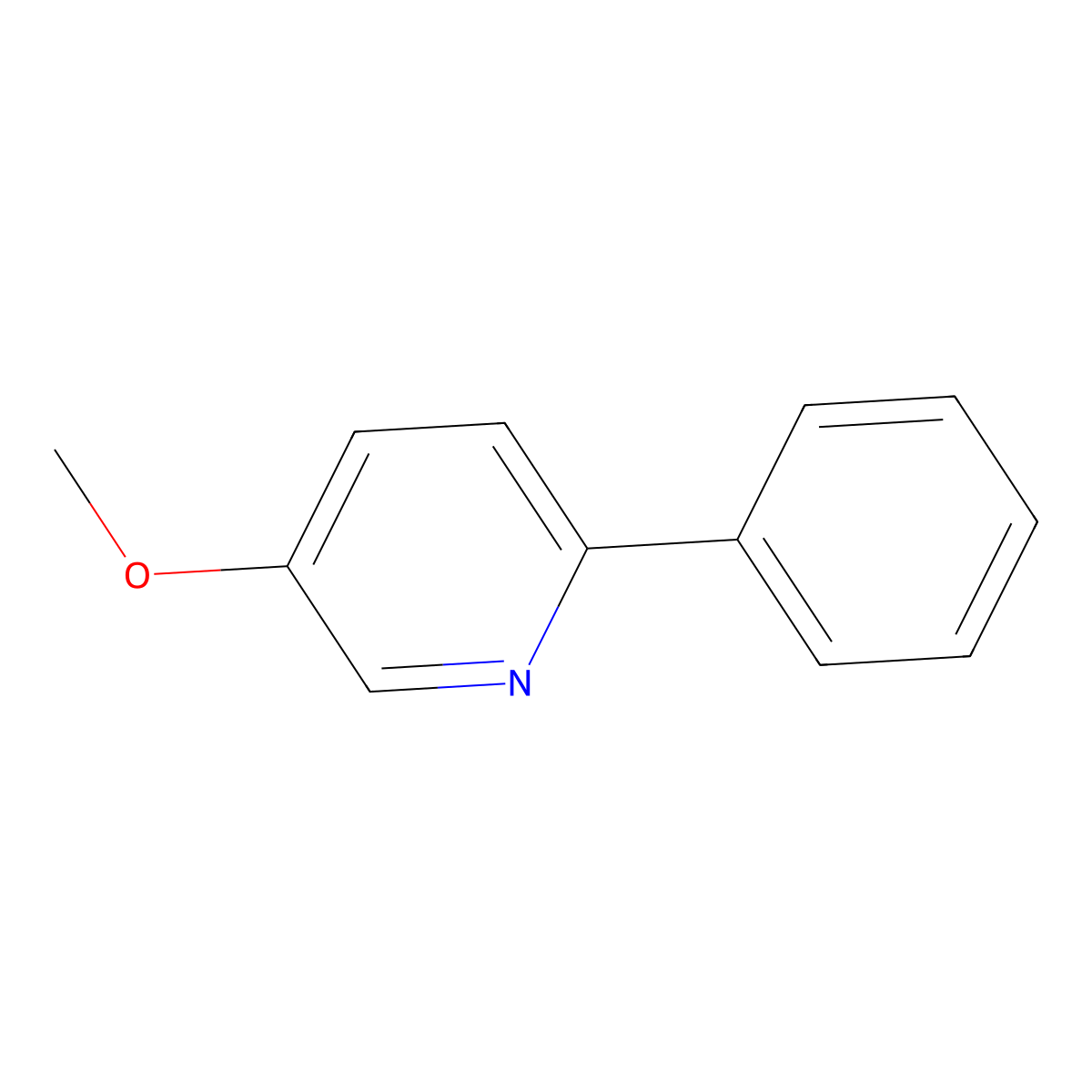 5-Methoxy-2-phenylpyridine molecular structure, CAS 53698-54-7