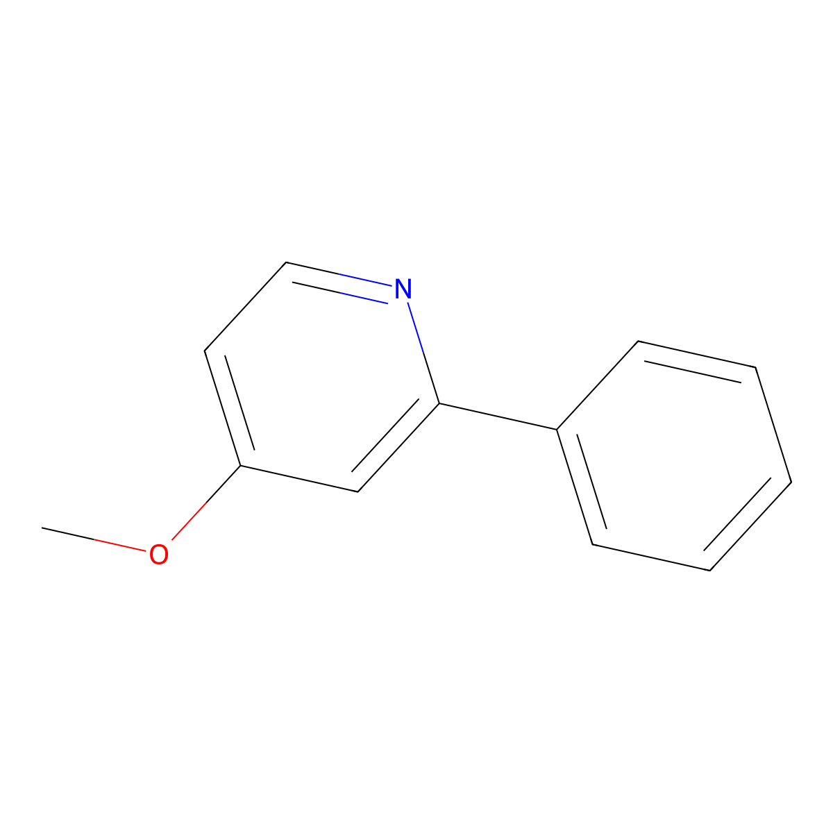 4-Methoxy-2-phenylpyridine molecular structure, CAS 53698-56-9