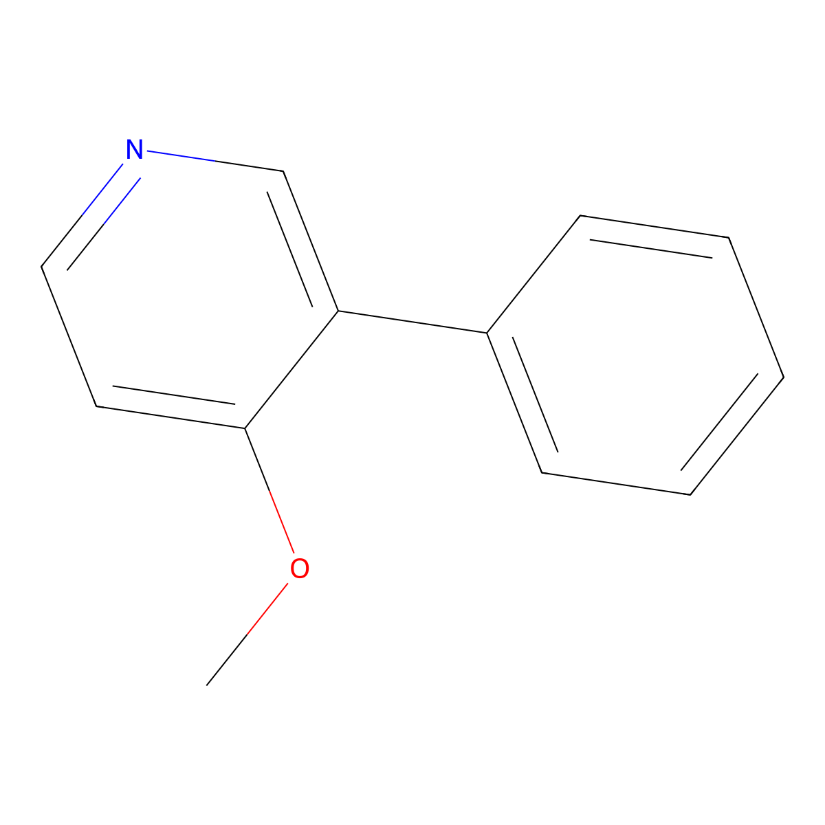 4-Methoxy-3-phenylpyridine molecular structure, CAS 53698-58-1
