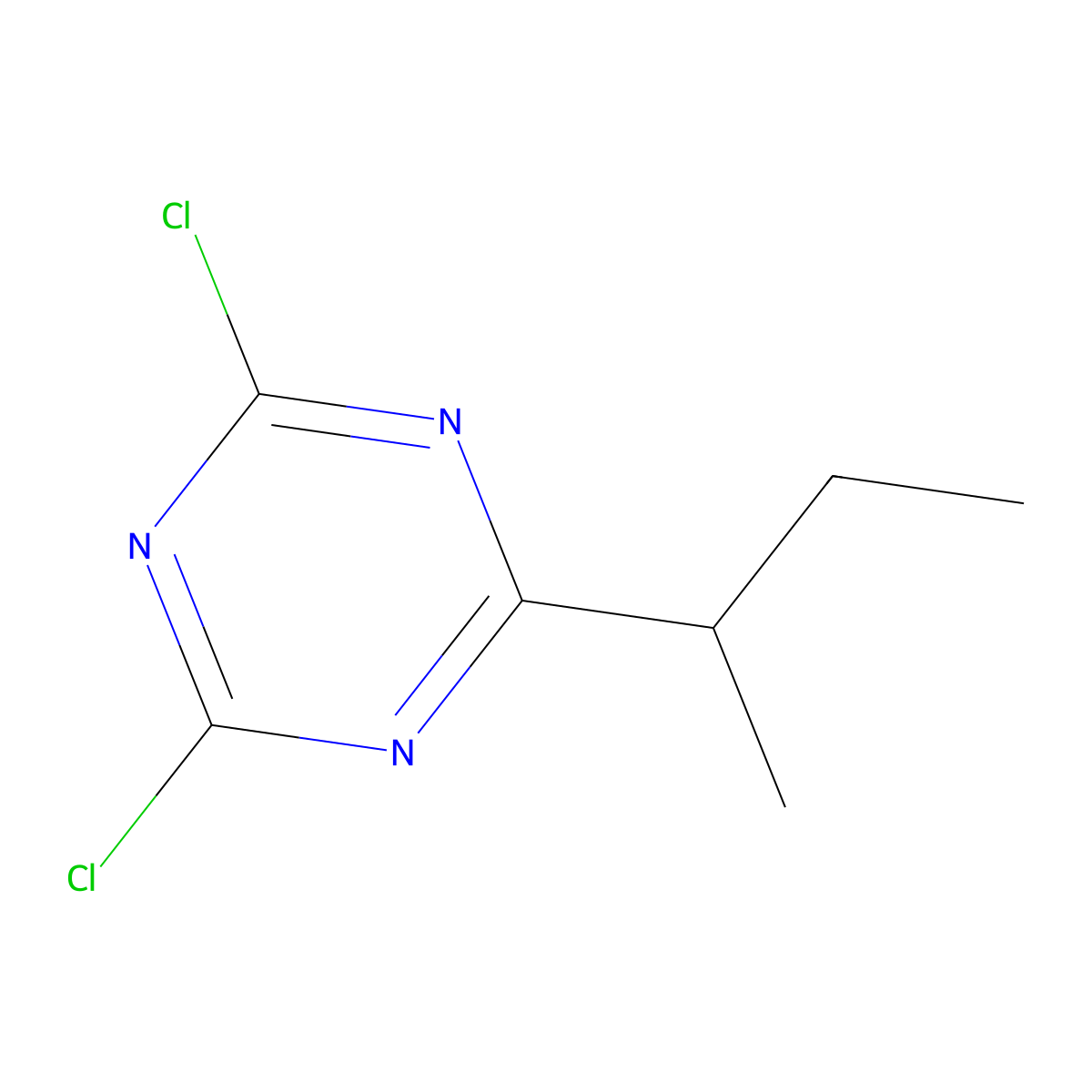 2,4-Dichloro-6-(sec-butyl)triazine molecular structure, CAS 536993-72-3