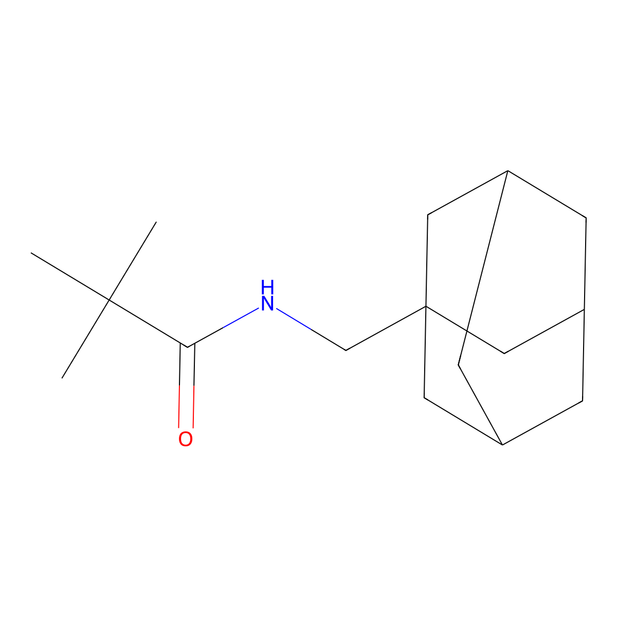 N-(1-adamantylmethyl)-2,2-dimethylpropanamide molecular structure, CAS 536997-56-5