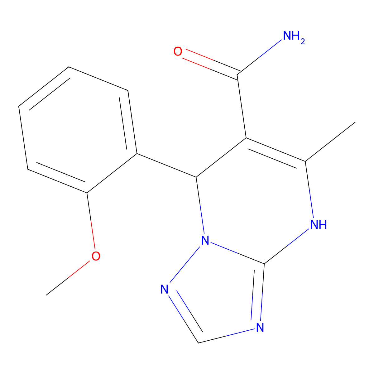 7-(2-Methoxyphenyl)-5-methyl-4,7-dihydro[1,2,4]triazolo[1,5-a]pyrimidine-6-carboxamide molecular structure, CAS 536999-12-9
