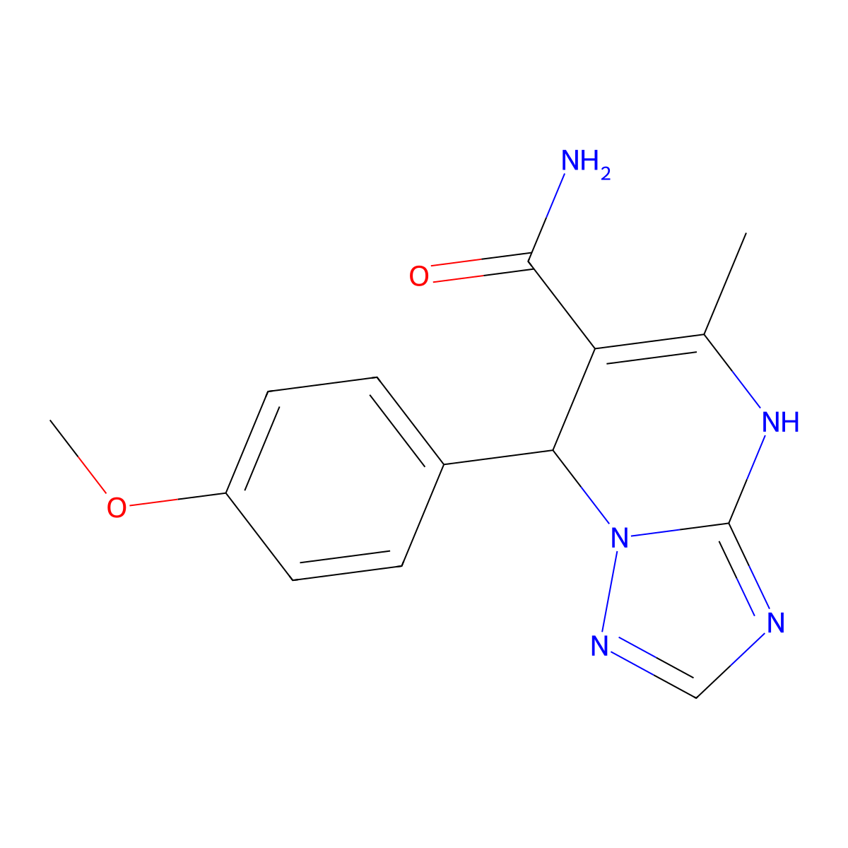 7-(4-Methoxyphenyl)-5-methyl-4,7-dihydro-[1,2,4]triazolo[1,5-a]pyrimidine-6-carboxamide molecular structure, CAS 536999-14-1