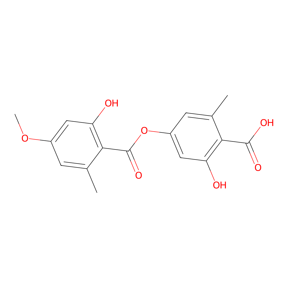 Evernic Acid molecular structure, CAS 537-09-7