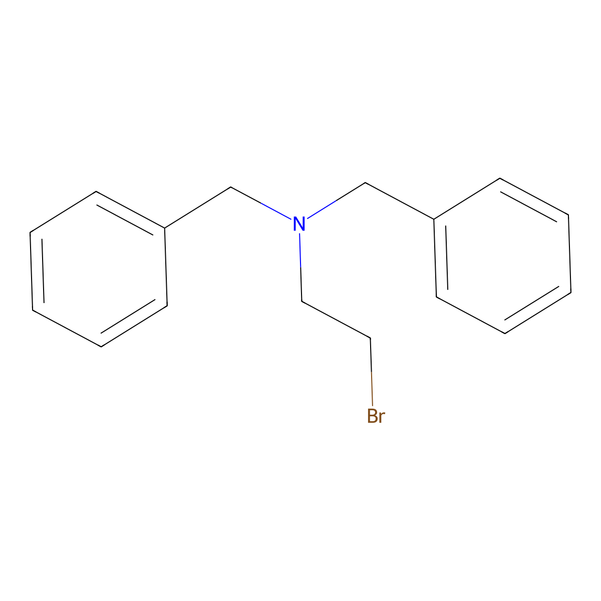 N,N-dibenzyl-2-bromoethanamine molecular structure, CAS 537-11-1