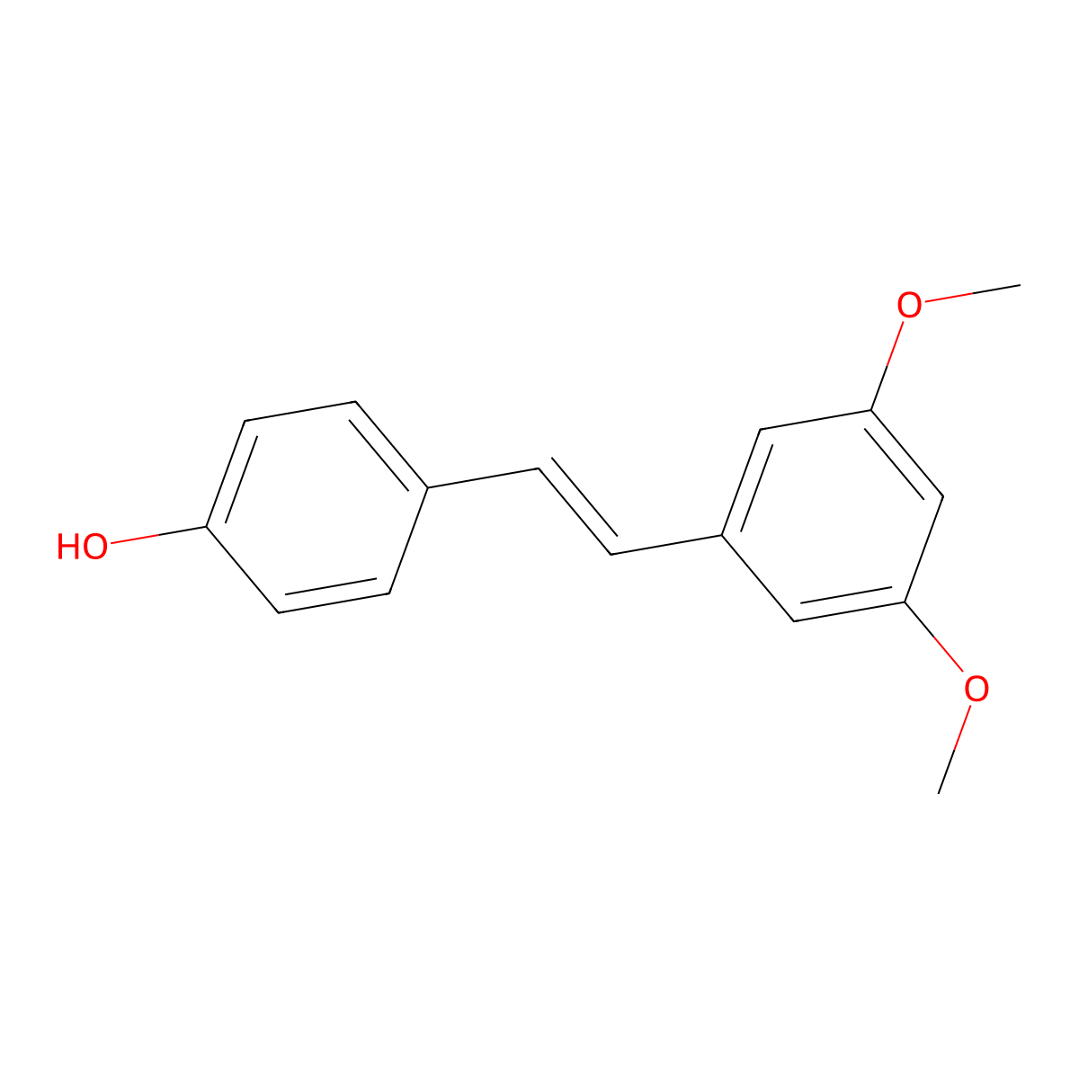 Pterostilbene molecular structure, CAS 537-42-8