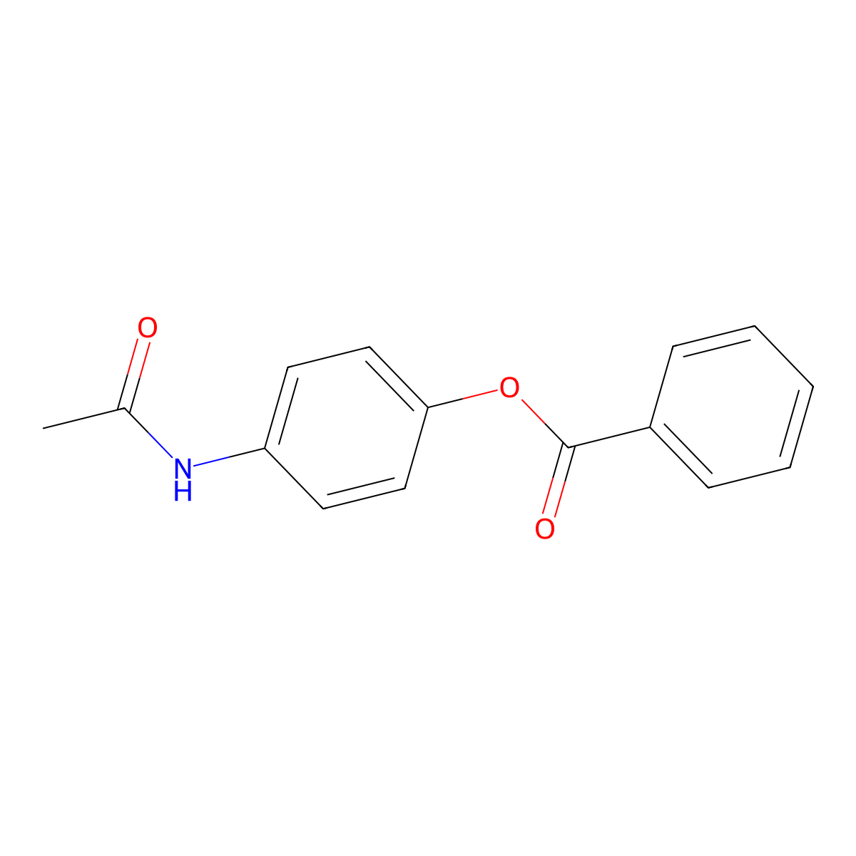 4-(Acetylamino)phenyl benzoate molecular structure, CAS 537-52-0