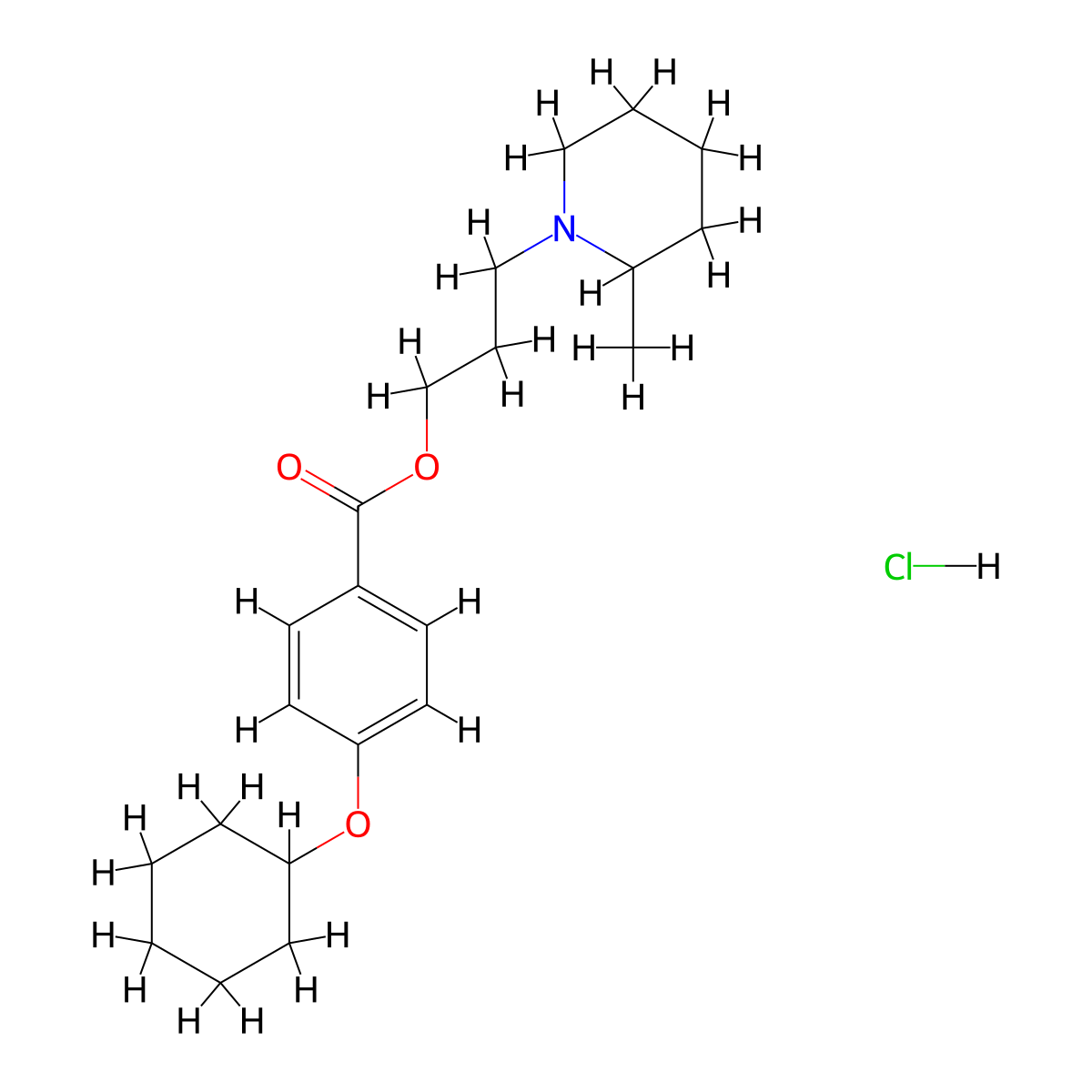 Cyclomethycaine Hydrochloride molecular structure, CAS 537-61-1