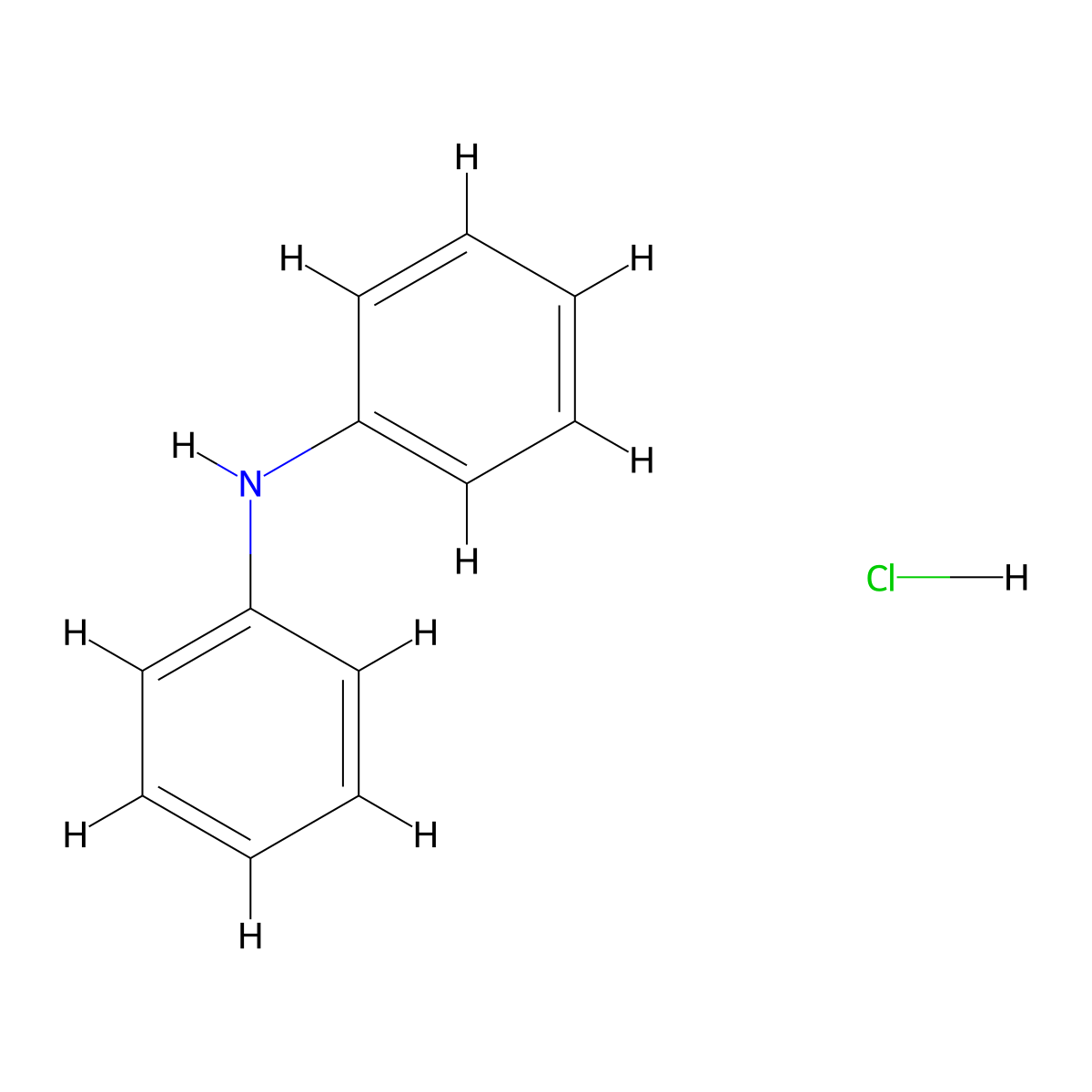 Diphenylamine hydrochloride molecular structure, CAS 537-67-7