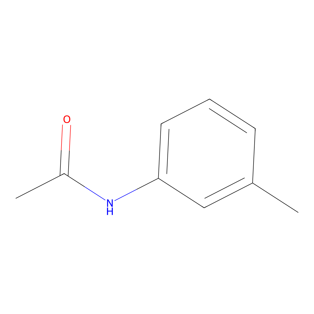 N-(3-Methylphenyl)acetamide molecular structure, CAS 537-92-8