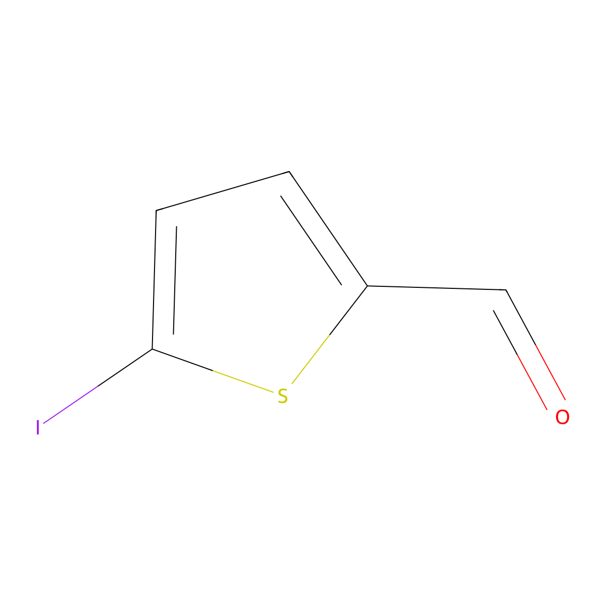 2-Thiophenecarboxaldehyde, 5-iodo- molecular structure, CAS 5370-19-4