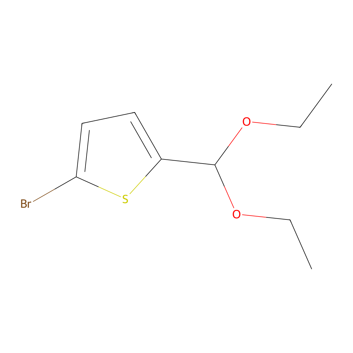2-Bromo-5-(diethoxymethyl)thiophene molecular structure, CAS 5370-20-7