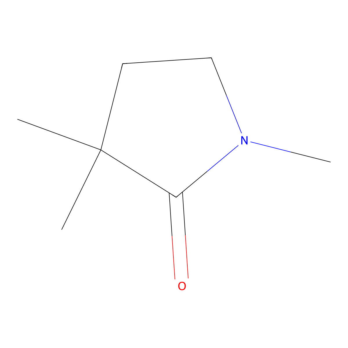 2-Pyrrolidinone, 1,3,3-trimethyl- molecular structure, CAS 5370-33-2