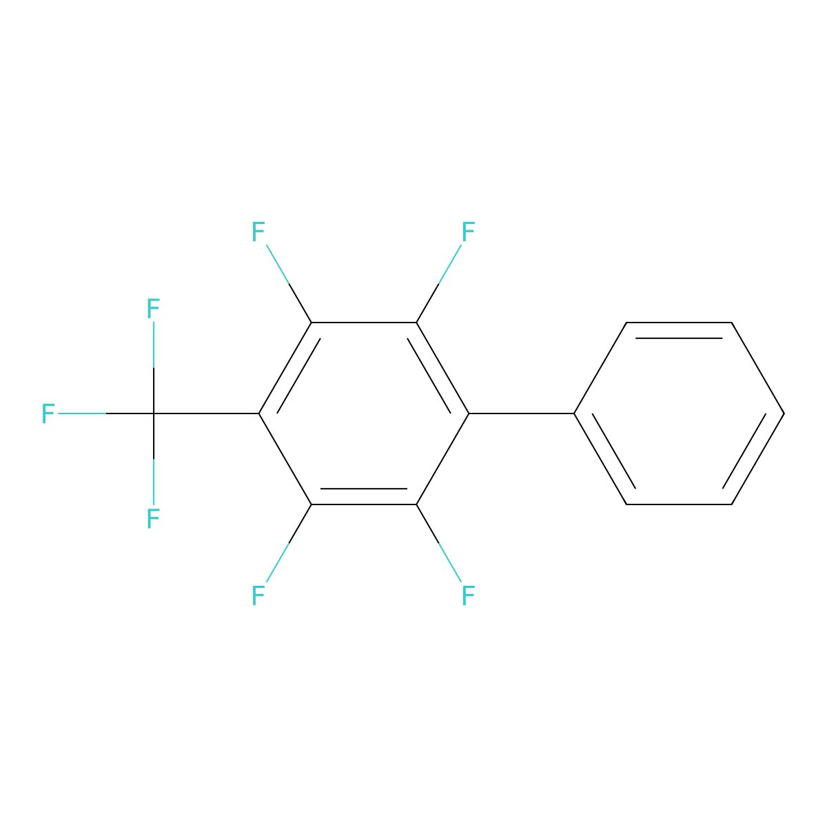 2,3,5,6-Tetrafluoro-4-(trifluoromethyl)-1,1'-biphenyl molecular structure, CAS 53700-73-5