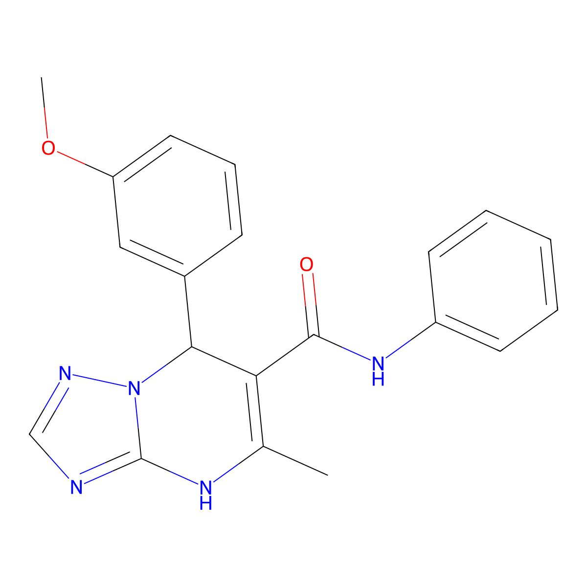 7-(3-methoxyphenyl)-5-methyl-N-phenyl-4,7-dihydro-[1,2,4]triazolo[1,5-a]pyrimidine-6-carboxamide molecular structure, CAS 537002-16-7