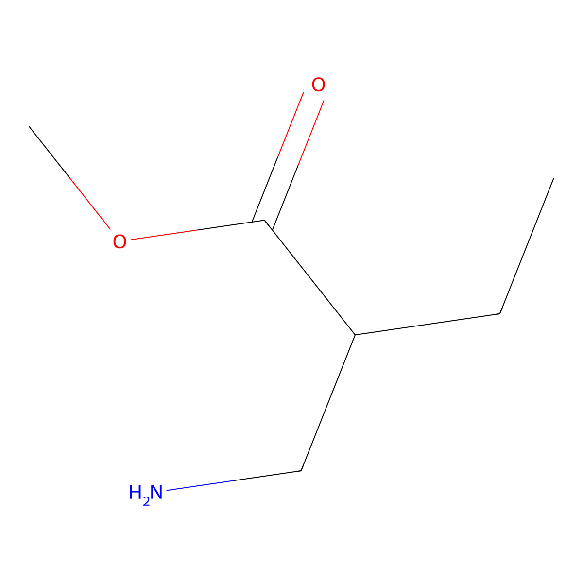 methyl (2S)-2-(aminomethyl)butanoate molecular structure, CAS 537006-01-2