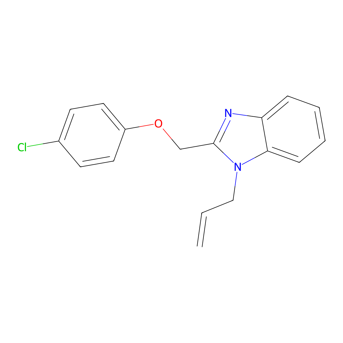 2-[(4-Chlorophenoxy)methyl]-1-prop-2-enylbenzimidazole molecular structure, CAS 537009-41-9