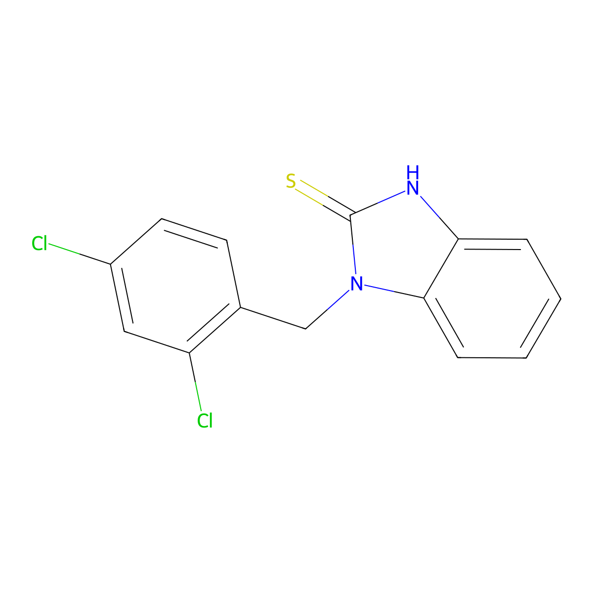 1-[(2,4-Dichlorophenyl)methyl]benzimidazole-2-thiol molecular structure, CAS 537009-94-2