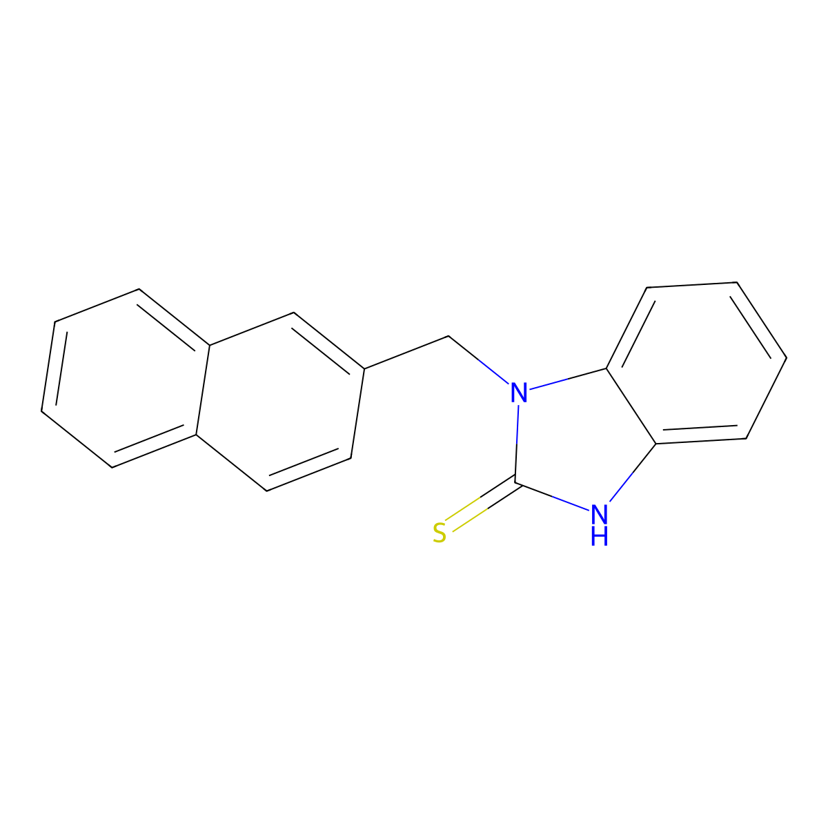 3-(naphthalen-2-ylmethyl)-1H-benzimidazole-2-thione molecular structure, CAS 537009-95-3