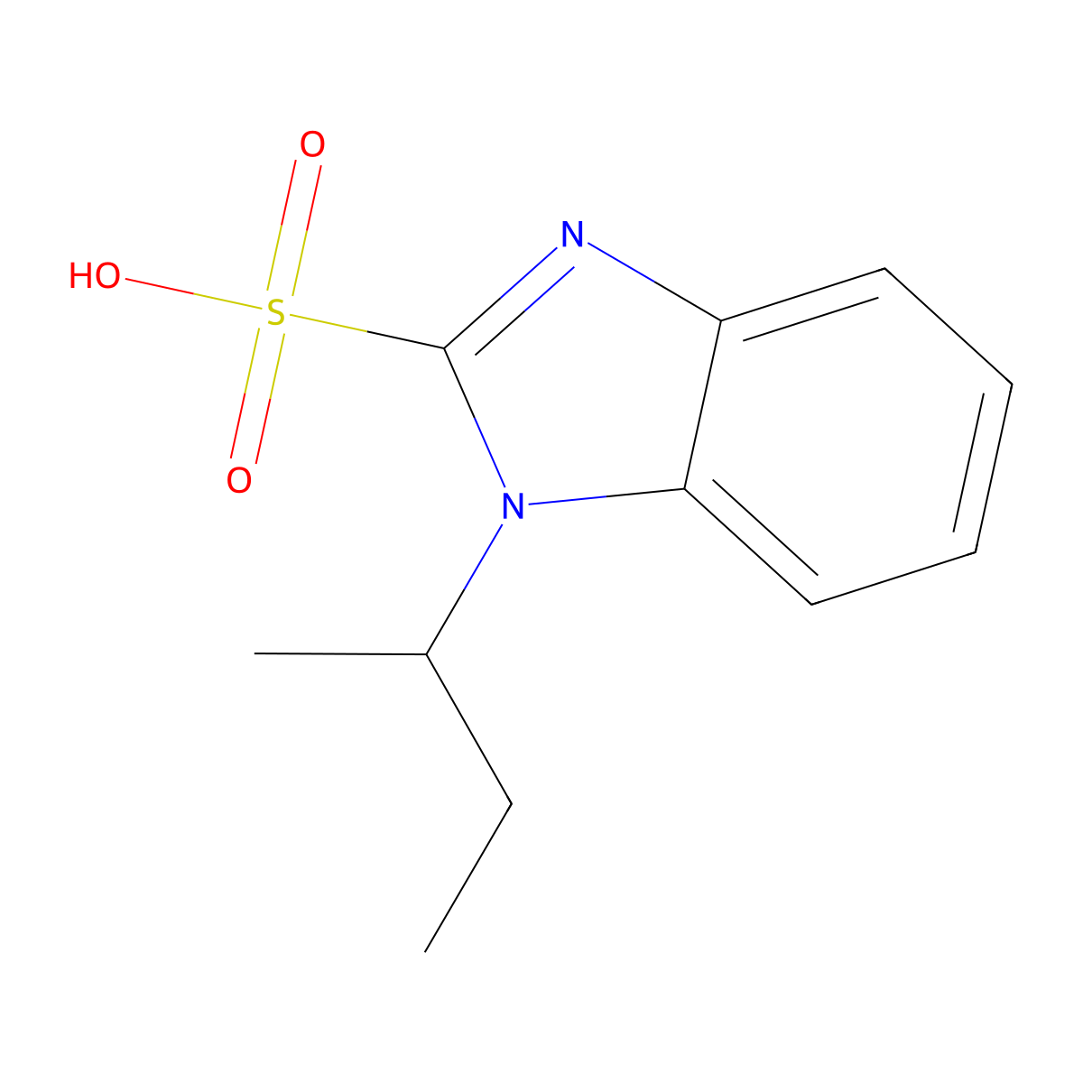1-(sec-butyl)-1H-benzo[d]imidazole-2-sulfonic acid molecular structure, CAS 537010-11-0