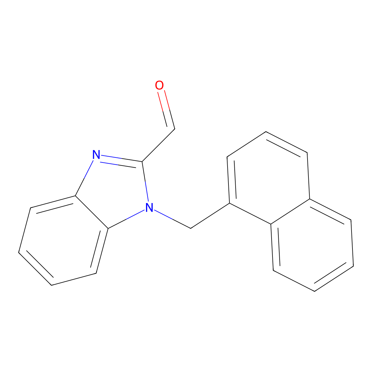 1-(1-Naphthylmethyl)-1H-benzimidazole-2-carbaldehyde molecular structure, CAS 537010-28-9