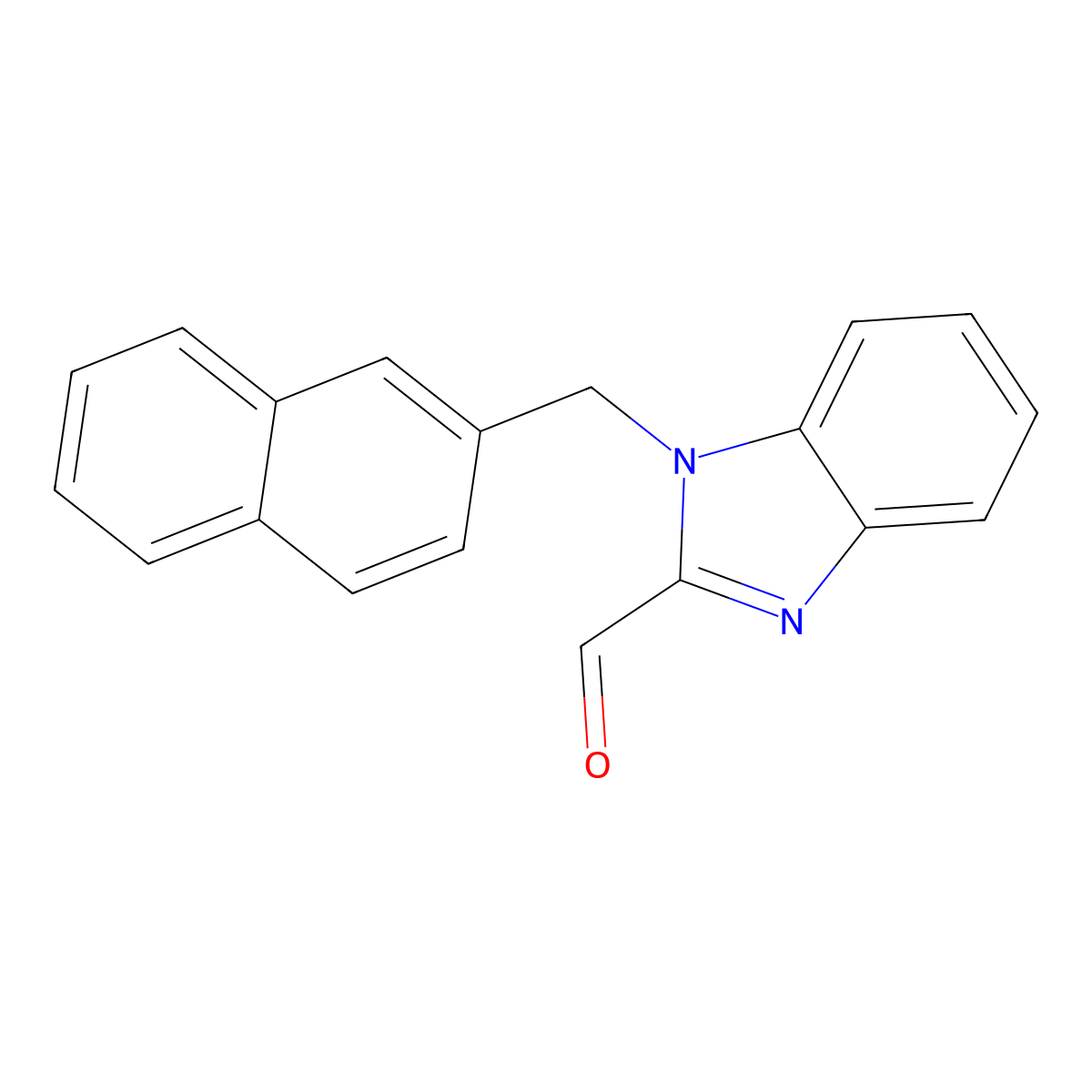 1-(2-Naphthylmethyl)-1H-benzimidazole-2-carbaldehyde molecular structure, CAS 537010-29-0