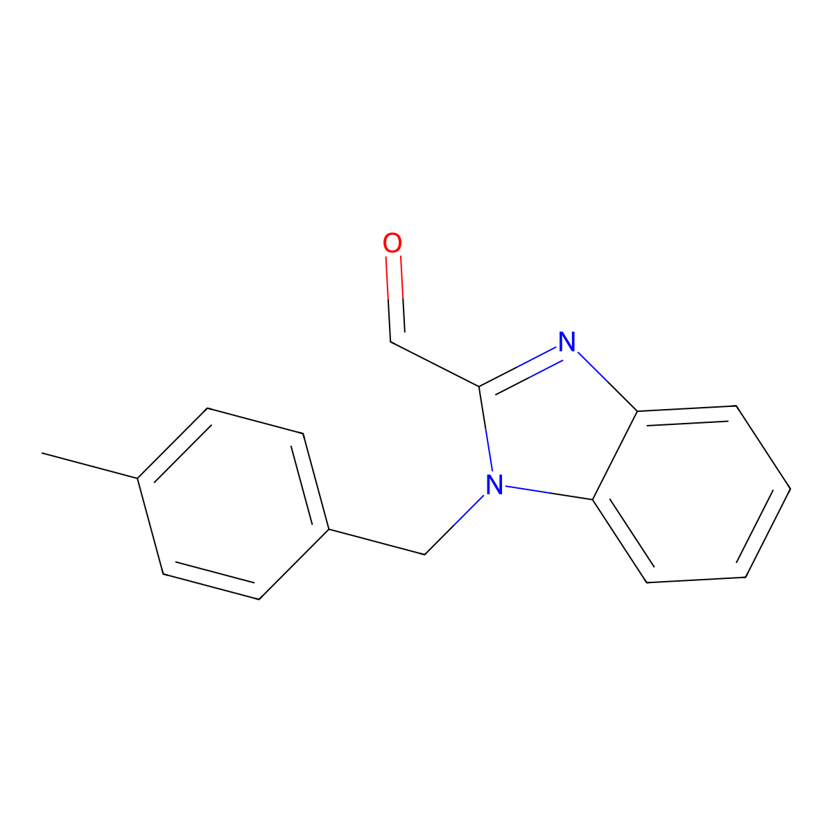 1-(4-Methylbenzyl)-1H-benzimidazole-2-carbaldehyde molecular structure, CAS 537010-30-3
