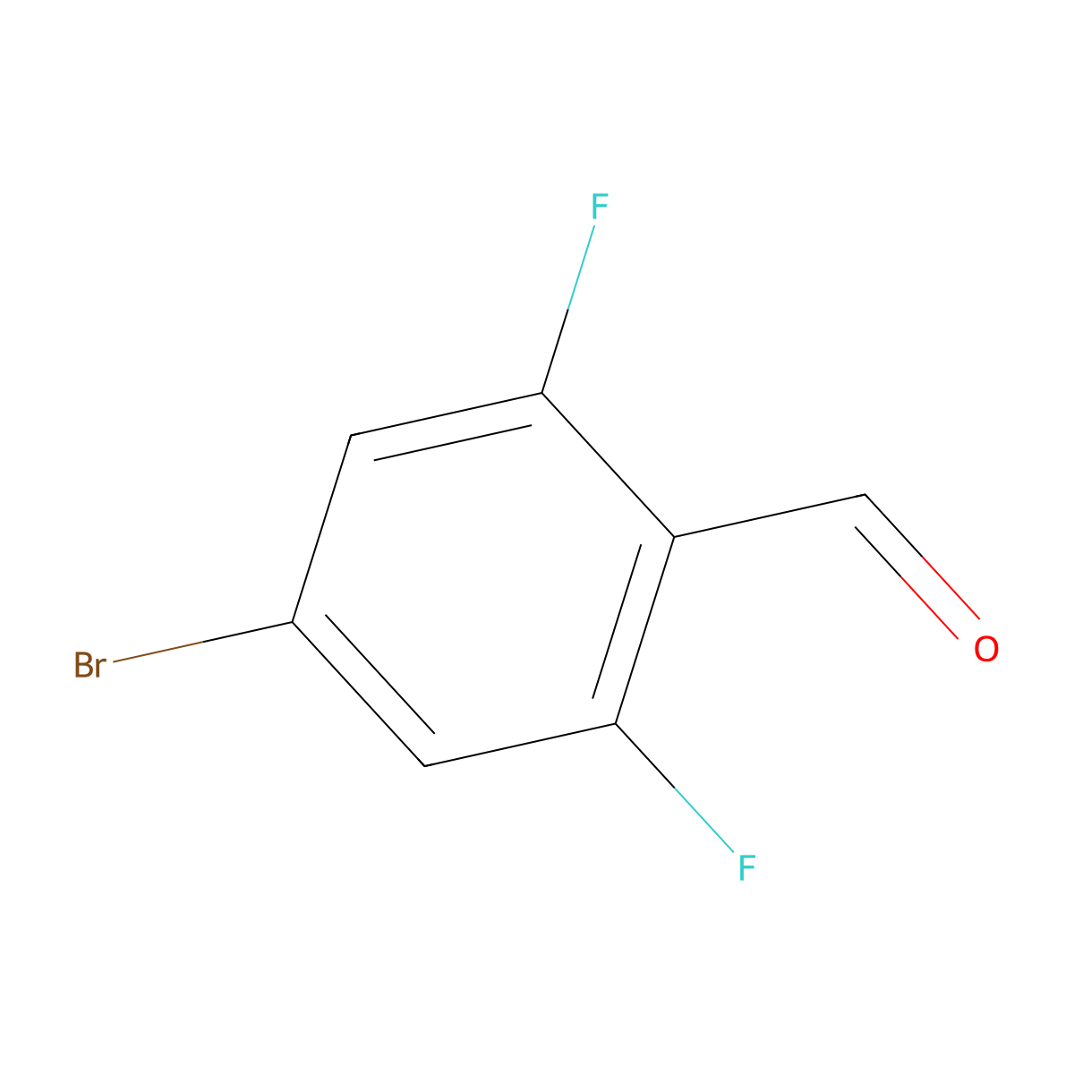 4-Bromo-2,6-difluorobenzaldehyde molecular structure, CAS 537013-51-7