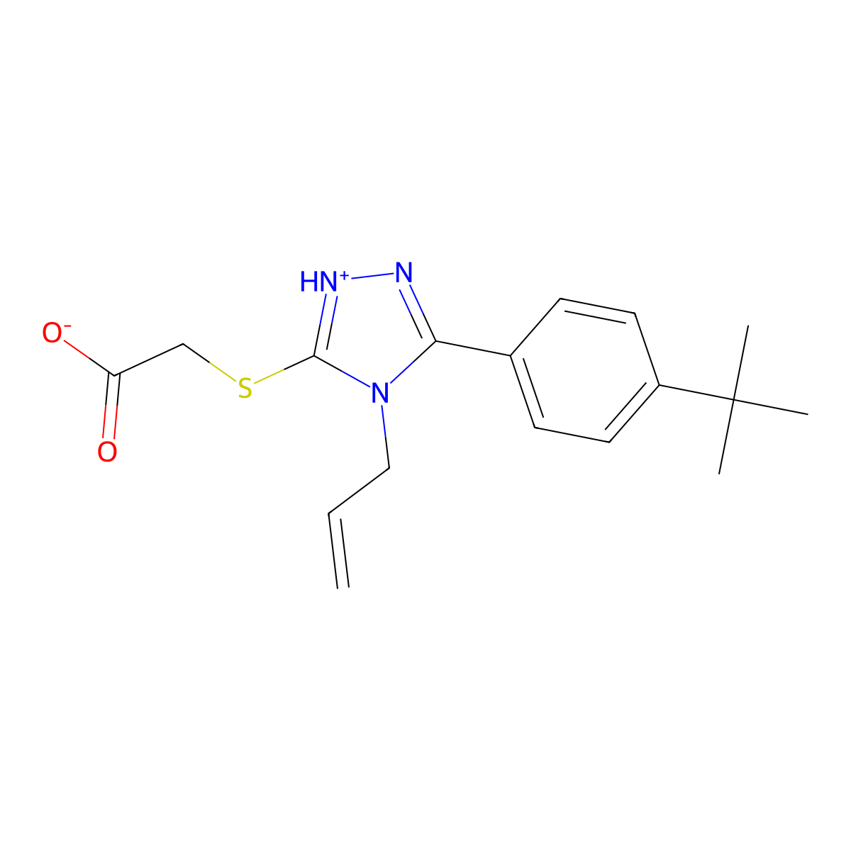 {[4-allyl-5-(4-tert-butylphenyl)-4H-1,2,4-triazol-3-yl]thio}acetic acid molecular structure, CAS 537016-60-7