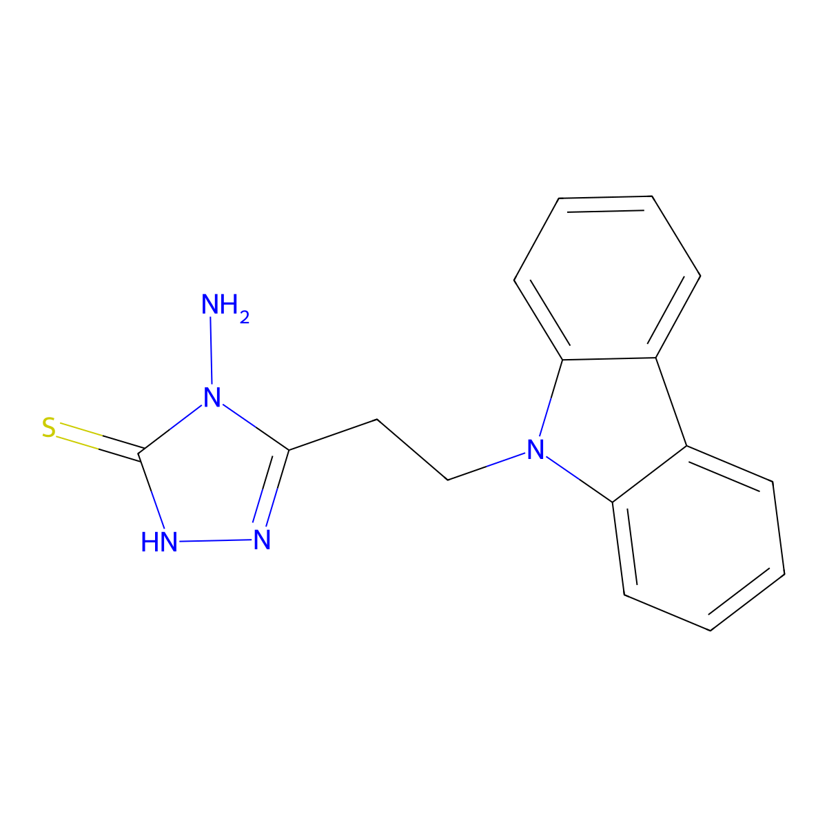4-amino-5-[2-(9H-carbazol-9-yl)ethyl]-4H-1,2,4-triazole-3-thiol molecular structure, CAS 537017-30-4