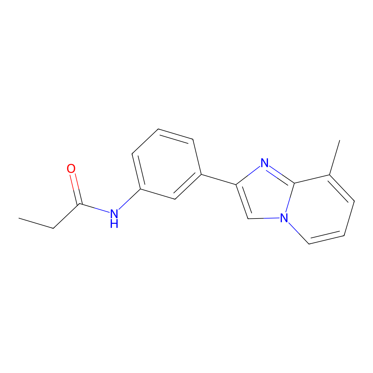 N-[3-(8-methylimidazo[1,2-a]pyridin-2-yl)phenyl]propanamide molecular structure, CAS 537019-05-9