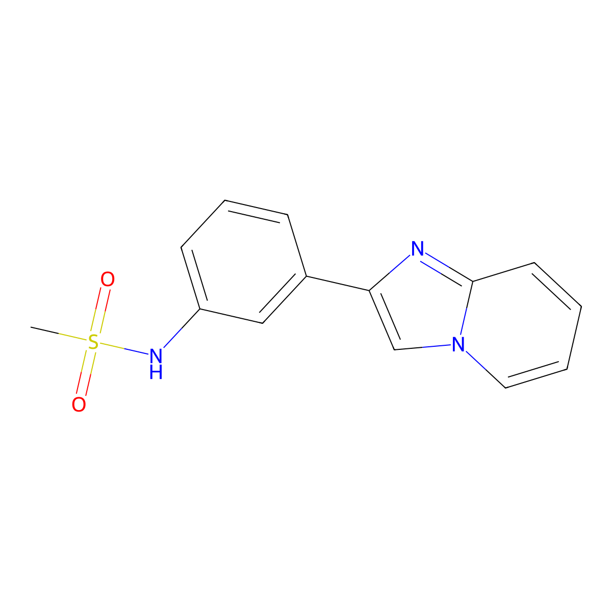 N-(3-imidazo[1,2-a]pyridin-2-ylphenyl)methanesulfonamide molecular structure, CAS 537021-12-8