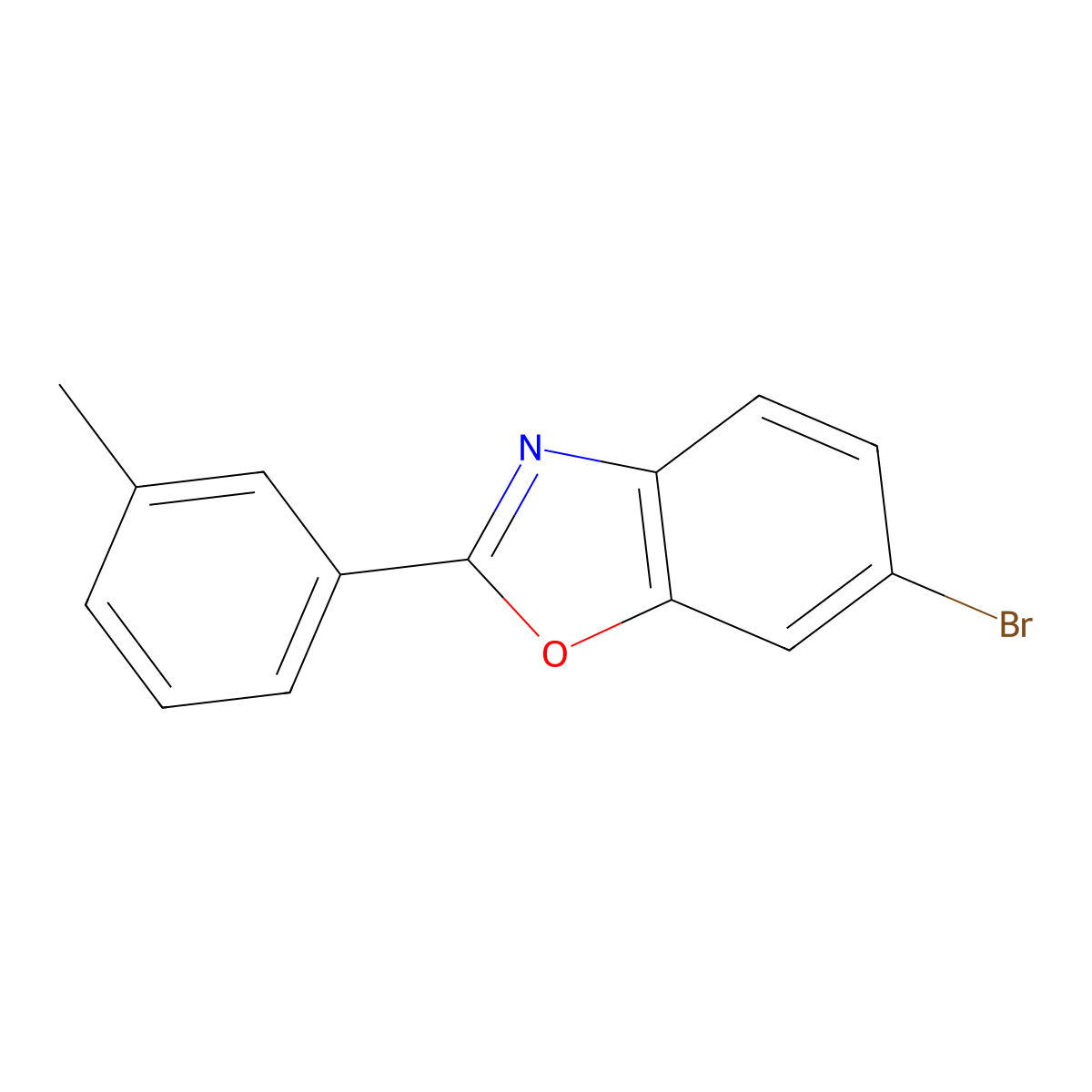 6-Bromo-2-(3-methylphenyl)benzoxazole molecular structure, CAS 537025-34-6