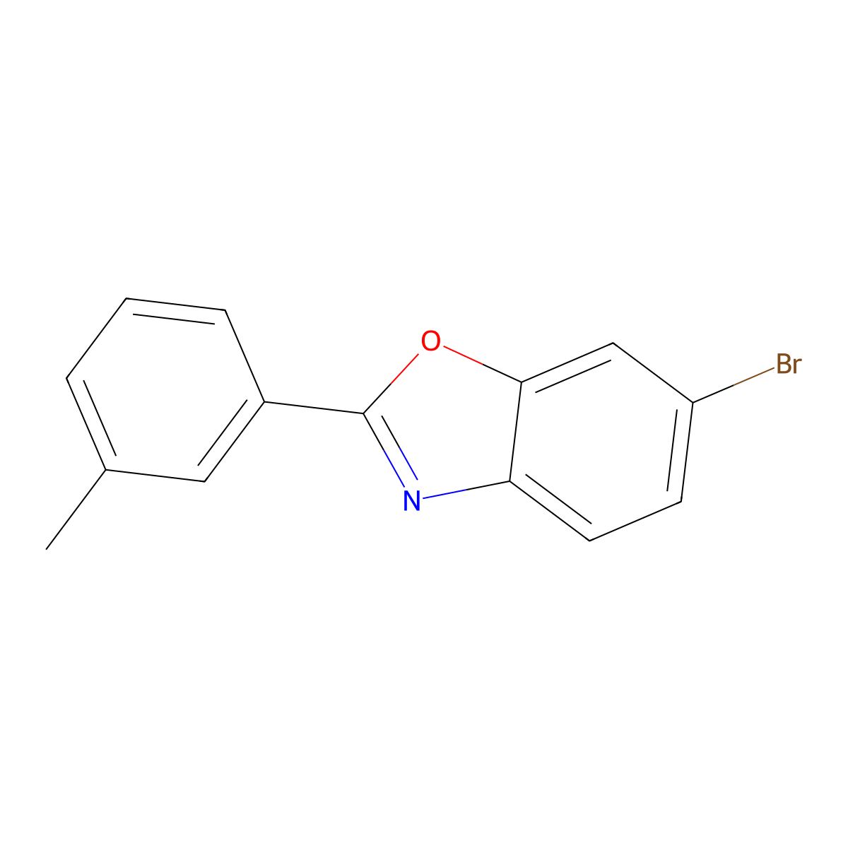 6-Bromo-2-(3-methylphenyl)benzoxazole molecular structure, CAS 537025-34-6
