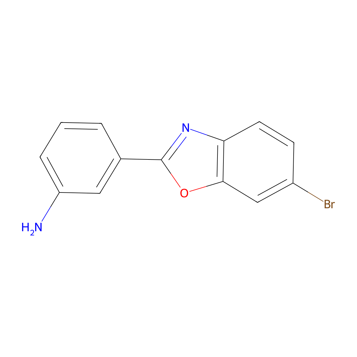 3-(6-Bromobenzo[d]oxazol-2-yl)aniline molecular structure, CAS 537025-56-2