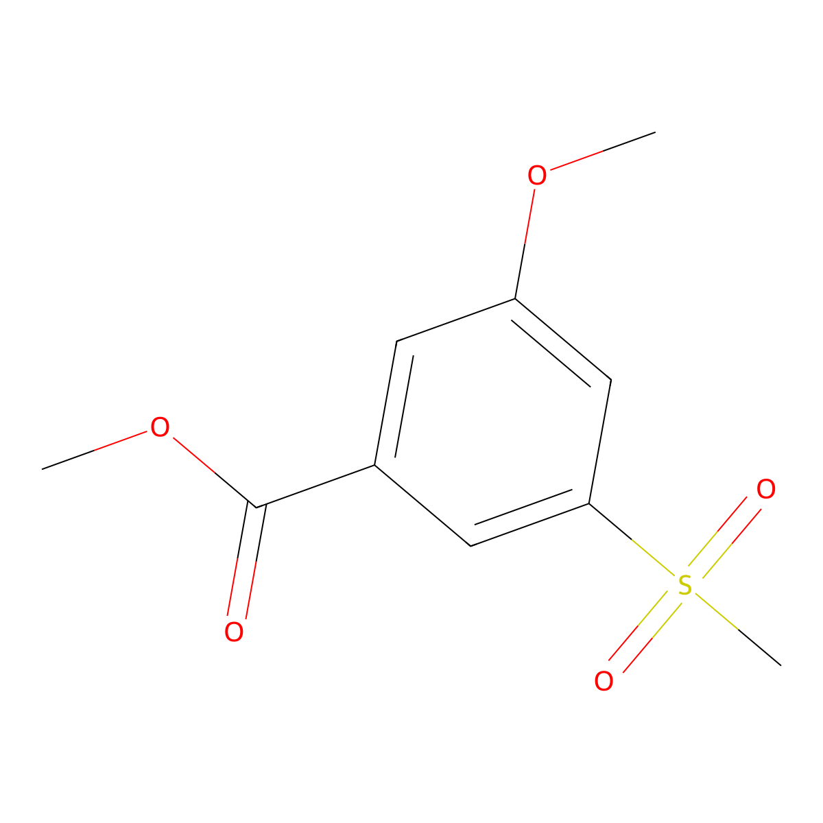 Methyl 3-methoxy-5-(methylsulfonyl)benzoate molecular structure, CAS 537031-99-5