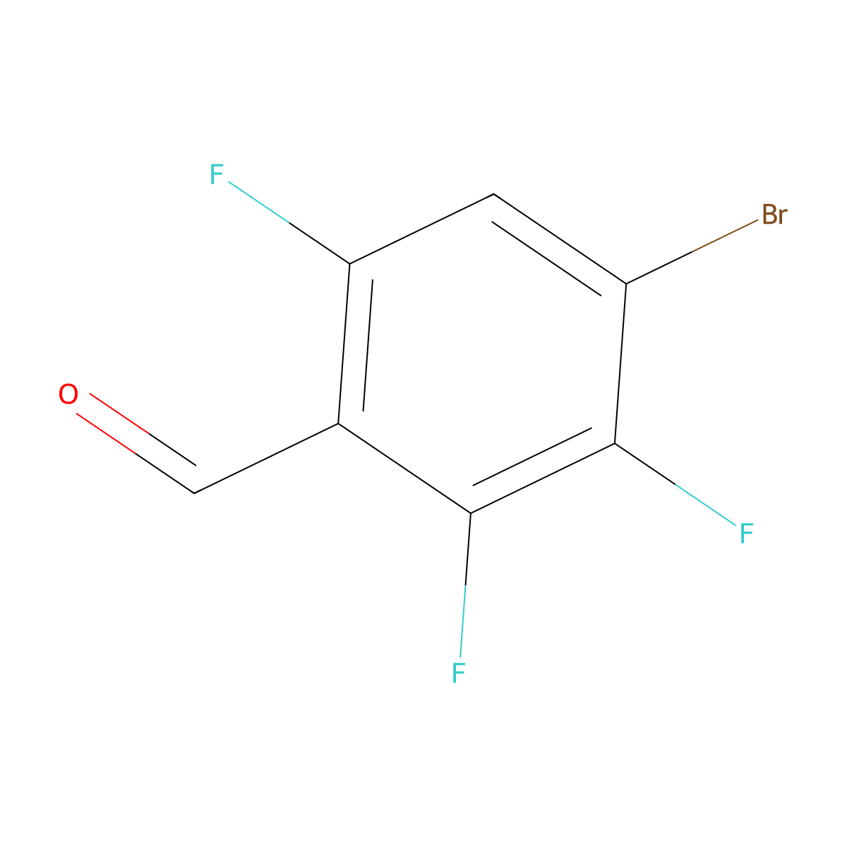 4-Bromo-2,3,6-trifluorobenzaldehyde molecular structure, CAS 537033-56-0