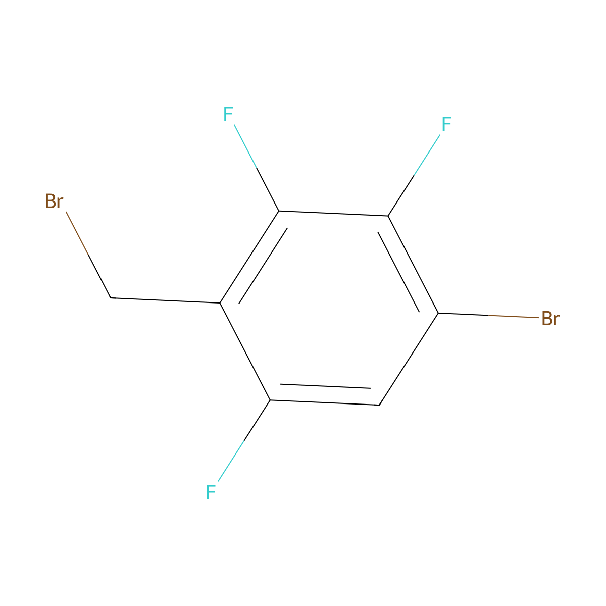 4-Bromo-2,3,6-trifluorobenzyl bromide molecular structure, CAS 537033-57-1