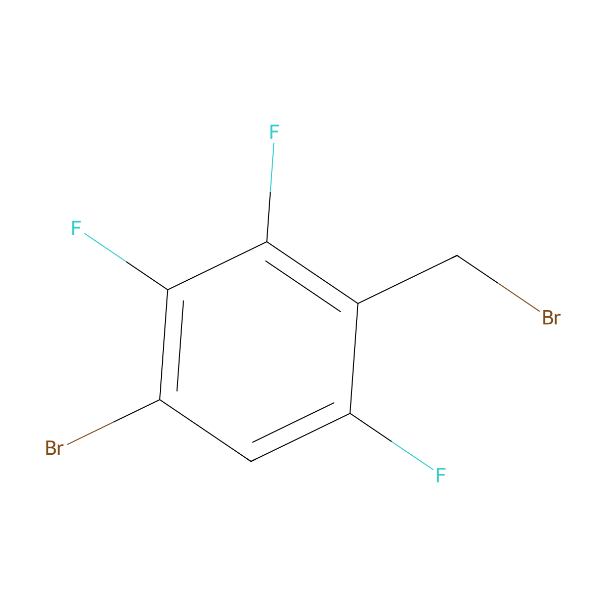 4-Bromo-2,3,6-trifluorobenzyl bromide molecular structure, CAS 537033-57-1