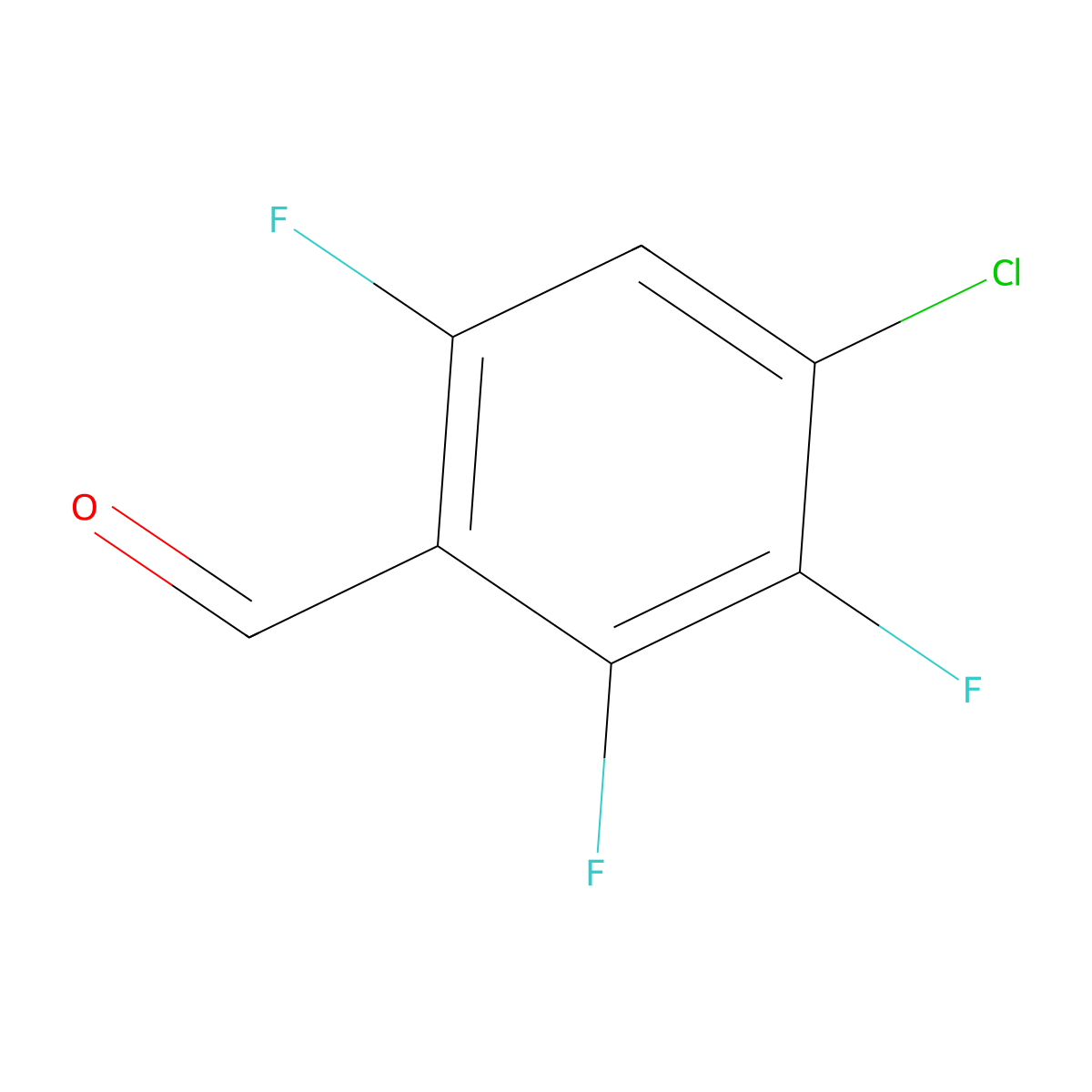 4-Chloro-2,3,6-trifluorobenzaldehyde molecular structure, CAS 537033-61-7