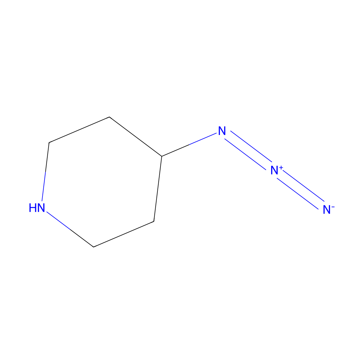 4-Azidopiperidine molecular structure, CAS 537035-28-2